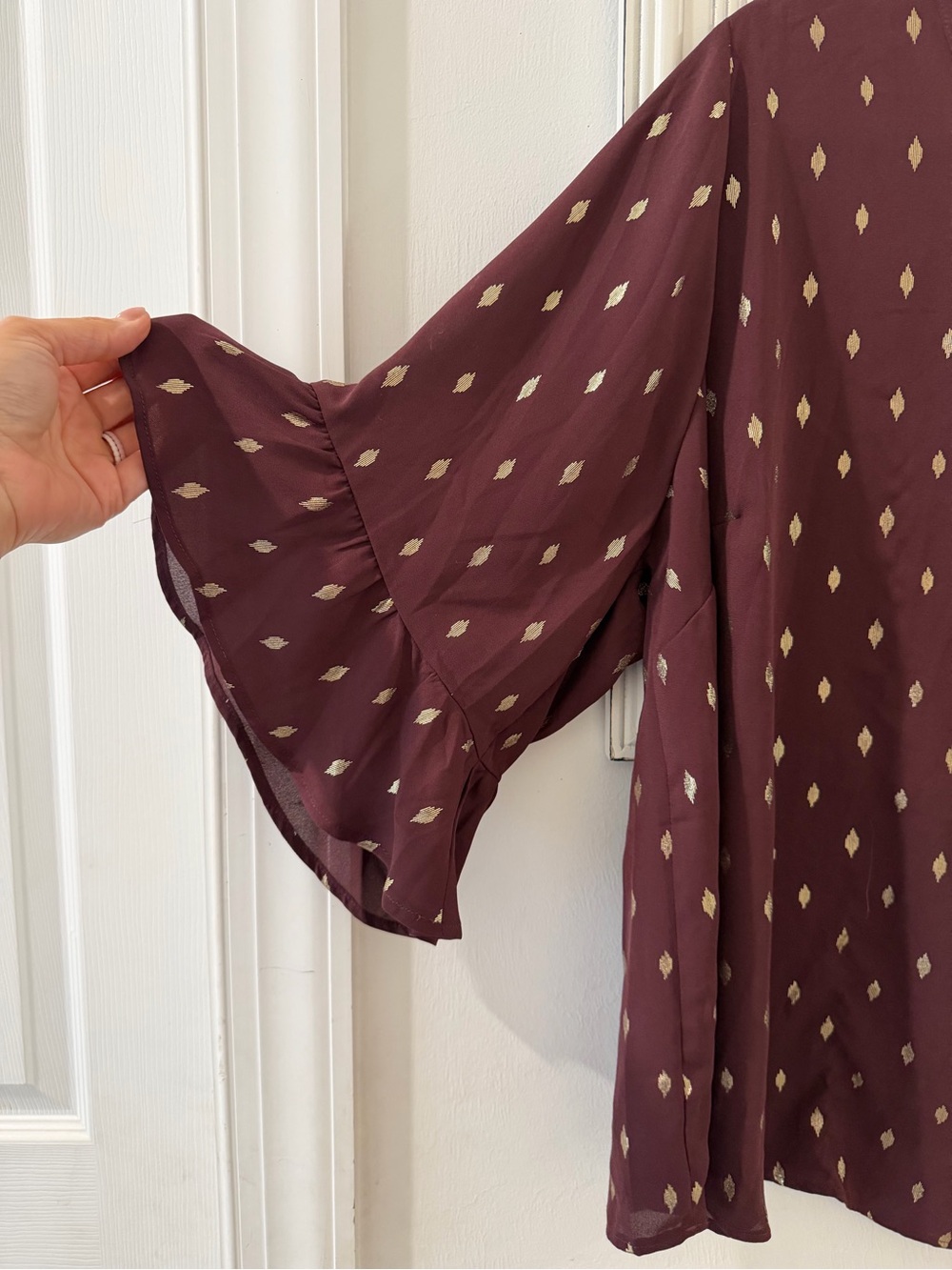 Torrid Abbey Georgette Ruffle Top - Picture 2 of 5